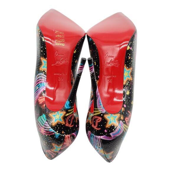 Christian Louboutin Viva Las Vegas Kate Pumps 100mm - Leather - Black 36 $845 - Picture 6 of 7